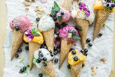 Icecream a lot of ices